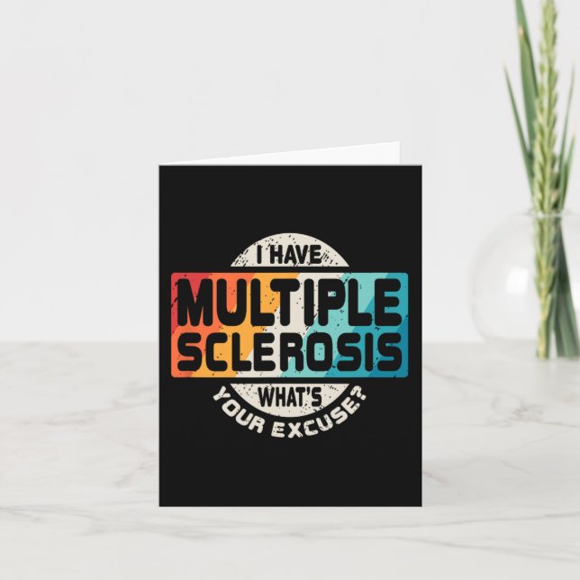 Carte Sclérose Ms Sensibilisation Amusants Cadeau (Devant)
