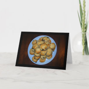 Carte Scones aux fruits présentés sur du bois