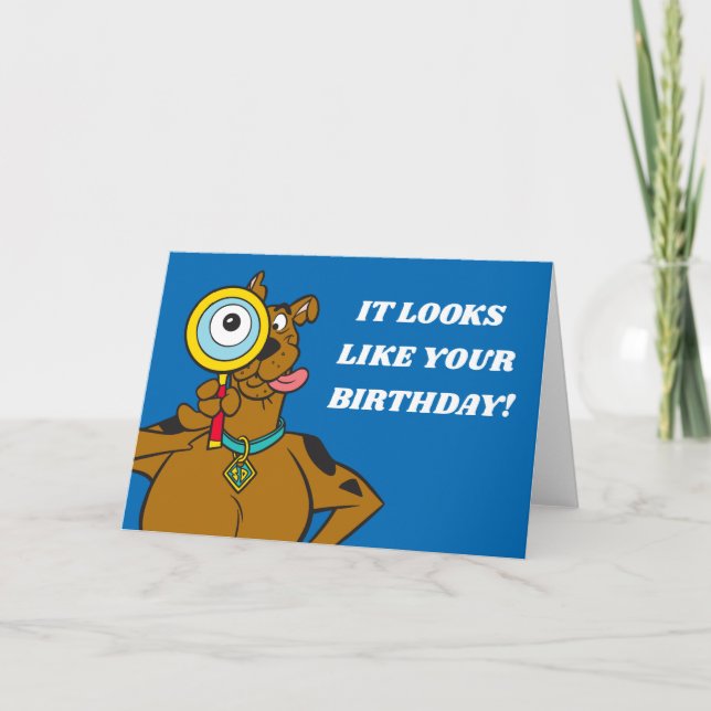 Carte Scooby Doo Avec Verre Magnifiant (Devant)