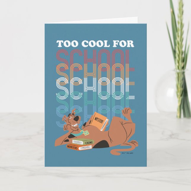 Carte Scooby Doo Trop Cool Pour L'École (Devant)