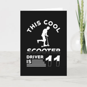 Carte Scooter Anniversaire 11 ans