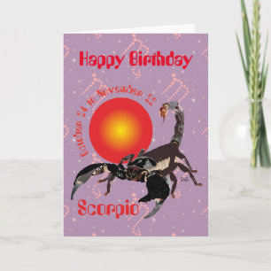 Carte Scorpio October 24 à novembre 22 Greeting Card