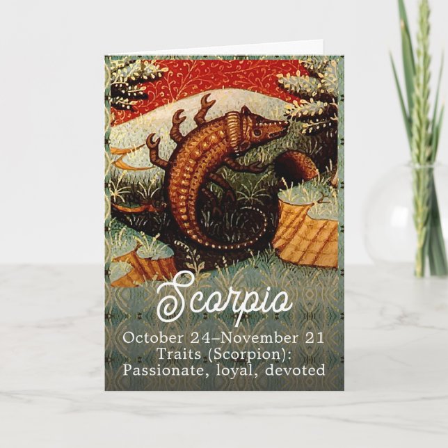 Carte Scorpio Scorpion signe Zodiac Anniversaire (Devant)