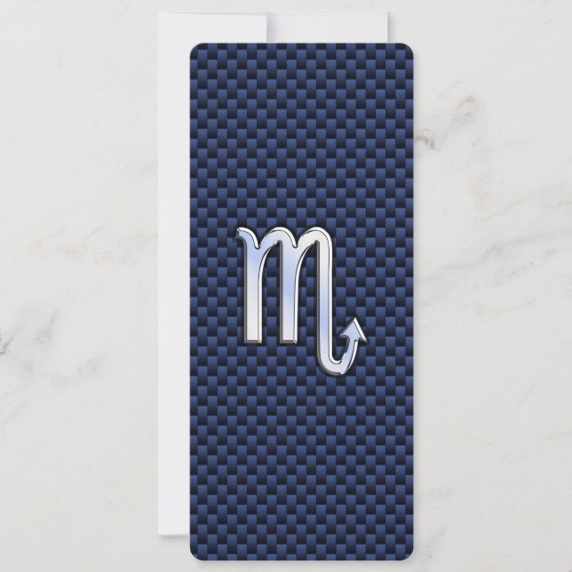 Carte Scorpio SIGNE Zodiaque marine imprimé en fibre de  (Devant)