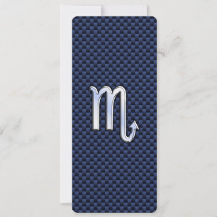 Carte Scorpio SIGNE Zodiaque marine imprimé en fibre de