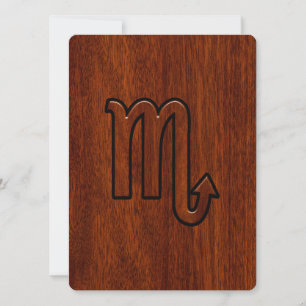 Carte Scorpio Zodiac Connexion Style acajou