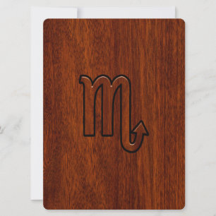 Carte Scorpio Zodiac Connexion Style acajou