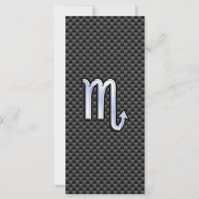 Carte Scorpio Zodiac Sign on Carbon Fibre Print (Devant)