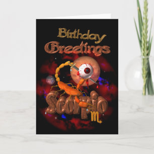 Carte Scorpio Zodiac voeux d'anniversaire par Valxart