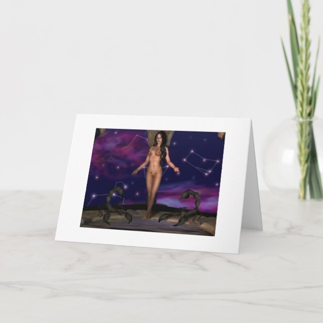 Carte Scorpion de ~ de joyeux anniversaire de zodiaque (Devant)