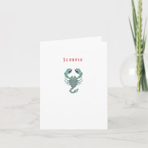 Carte Scorpion rose, zodiaque, signe du zodiaque