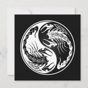 Carte Scorpions Yin Yang blanc et noir