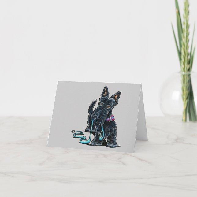 Carte Scottie à pied (Devant)