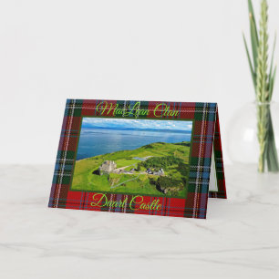Carte Scottish MacLean Clan Castle, Tartan Greeting Card