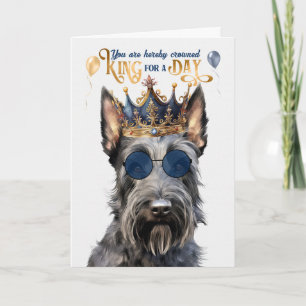 Carte Scottish Terrier King pour une journée d'anniversa