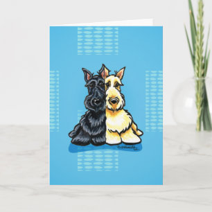 Carte Scottish Terriers Deux d'un genre