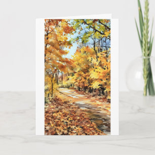 Carte Scout Lake Park en Automne Aquarelle informatique