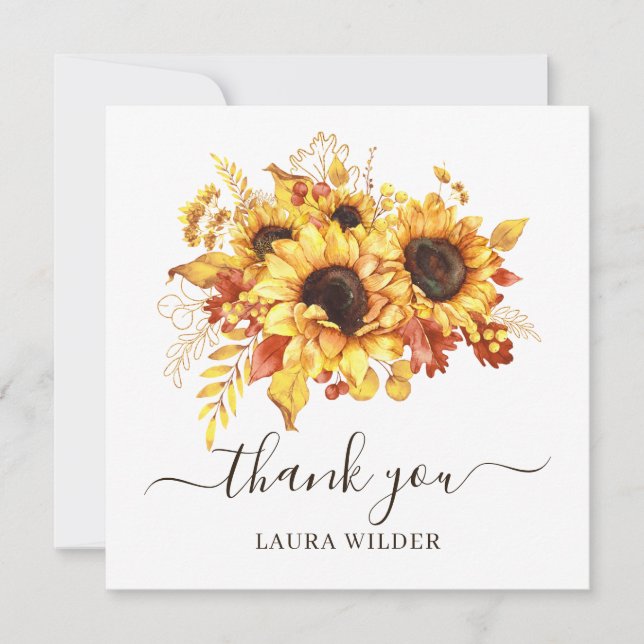 Carte Script Merci d'anniversaire (Devant)