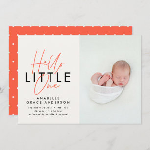 Carte Script moderne photo bonjour petit un