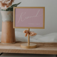 Script Whimsical | Panneau réservé Rose Dusty