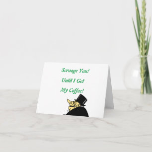 Carte Scrooge Toi ! Mignon, dessin animé, voeux de Noël