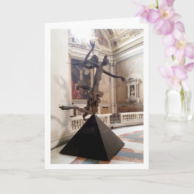 Carte Sculpture de l'ange de bronze, Rome, Italie (Orchidée)