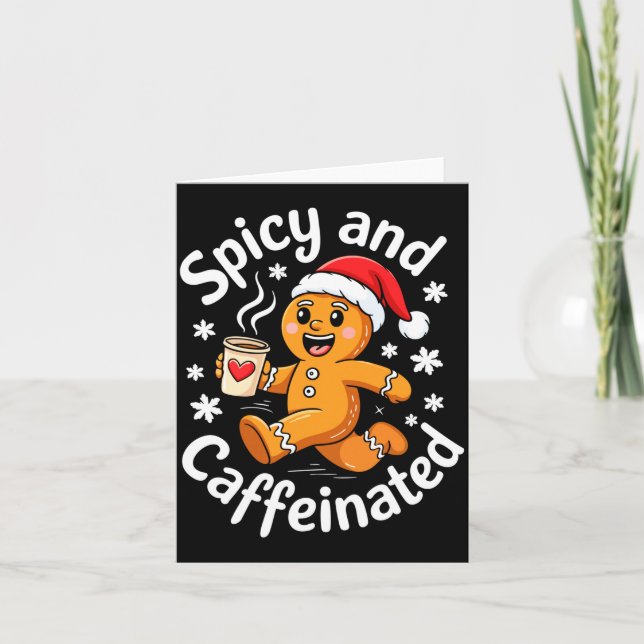 Carte Scy And Caffeinated Shirt Men Women Gingerbread Ch (Devant)