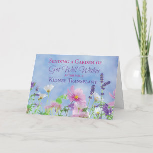 Carte Se Bien Après La Transplantation Du Rein, Fleurs D
