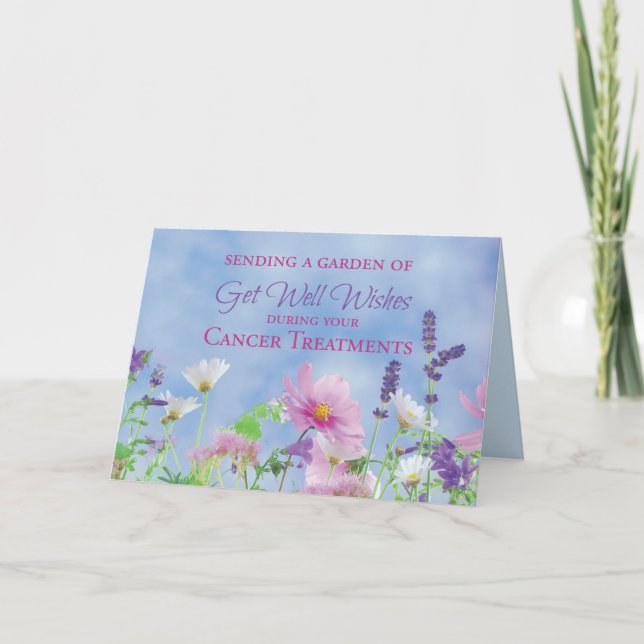 Carte Se Bien Pendant Les Traitements Du Cancer Fleurs D (Devant)