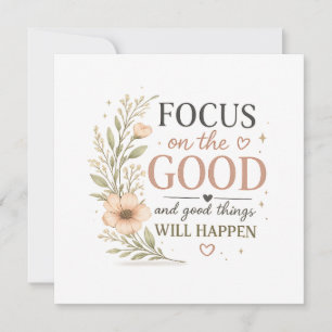 Carte Se concentrer sur le bien – Inspiration florale vi