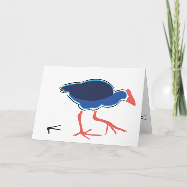 Carte se pliante de Pukeko (Devant)