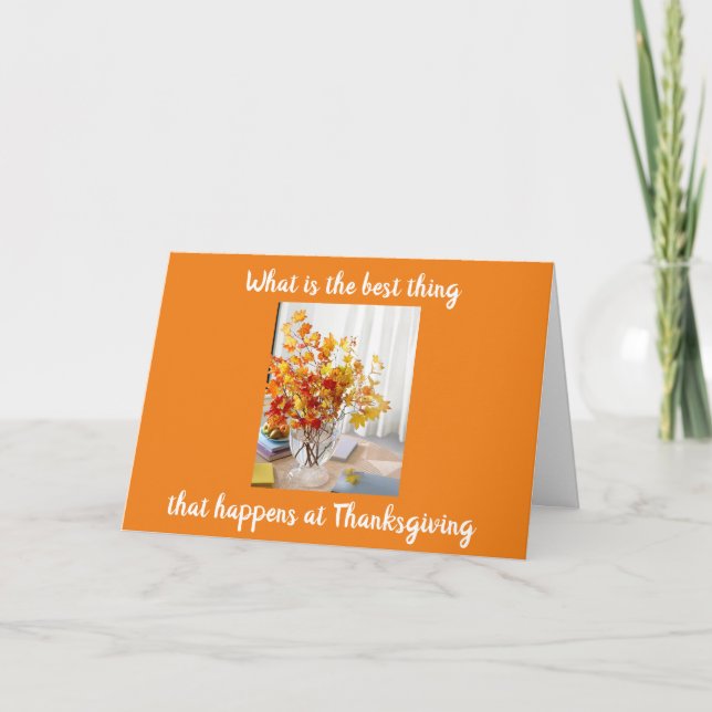 CARTE SE RASSEMBLER AVEC LA FAMILLE & LES AMIS À THANKSG (Devant)