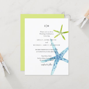 Carte Sea Glass Color Beach Ocean Life Mariage