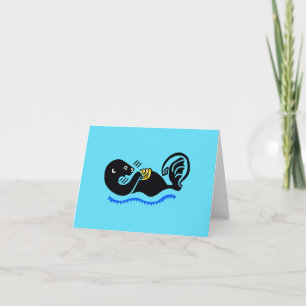 Carte Sea OTTER - Faune - Nature - Bleu