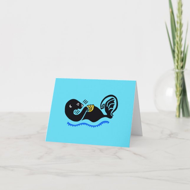 Carte Sea OTTER - Faune - Nature - Bleu (Devant)