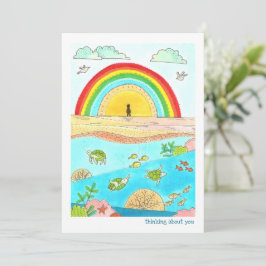 Carte Sea Turtle Rainbow Beach Pensez à vous