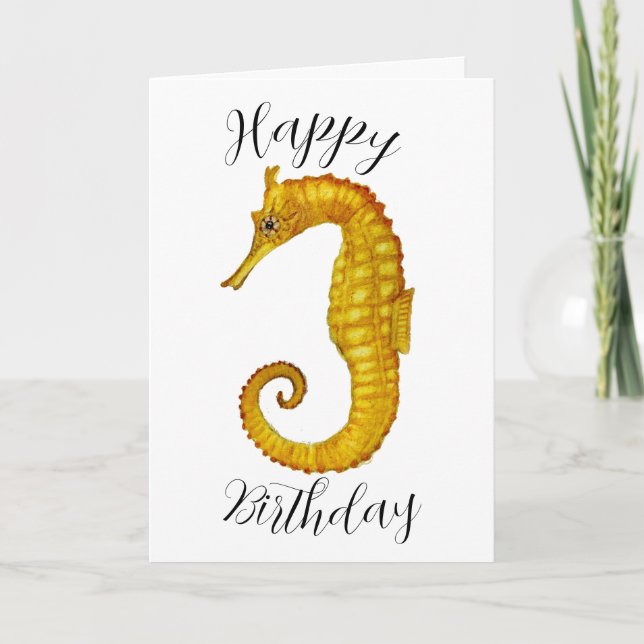Carte Seahorse Joyeux anniversaire (Devant)