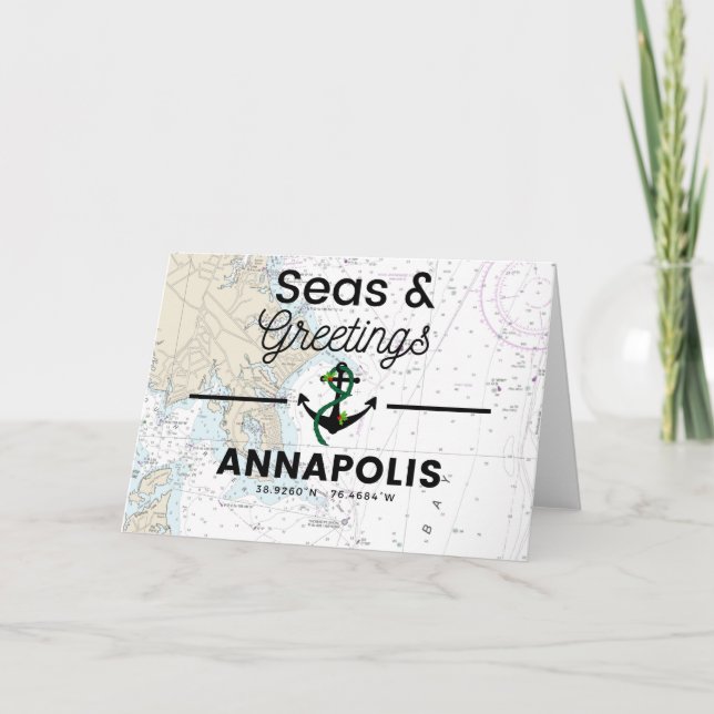 Carte Seas & salutations Arundel sur la baie (Devant)