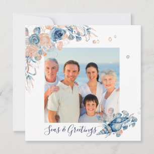 Carte Seas & salutations Noël Nautique Chic Photo