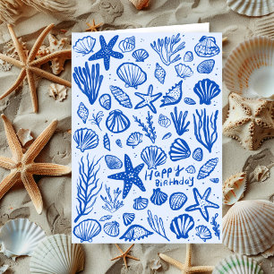 Carte Seashells Beach Shells Ocean Joyeux anniversaire