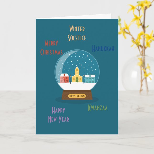 Carte Season's Greetings (Fleur jaune)