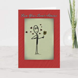 Carte Secret Admirer Card Stick Person