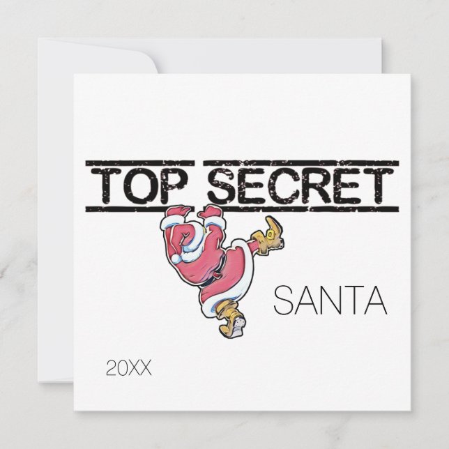 Carte Secret Père Noël information employé haute définit (Devant)