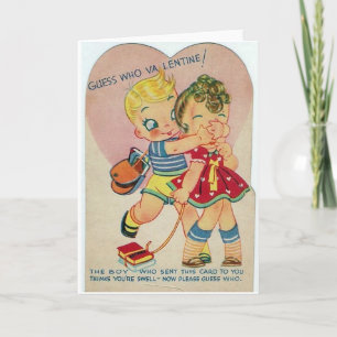 Carte secrète vintage de Saint Valentin