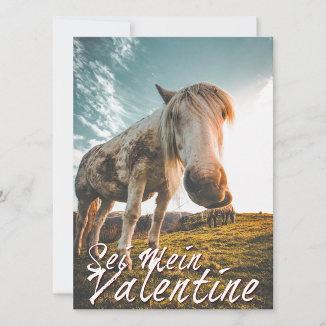 Carte Sei mein Valentin mit schauenden Pferd V2.0 (Devant)