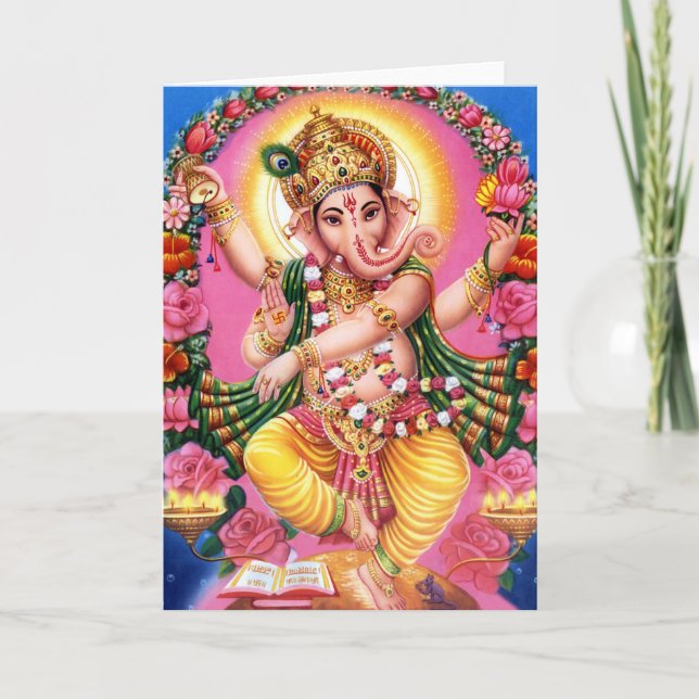 Carte Seigneur Ganesha de danse (Devant)
