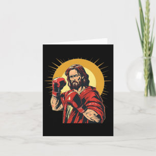 Carte Seigneur Jésus Et Dieu En Costume D'Anneau De Boxe