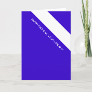 Carte seigneurie d'anniversaire