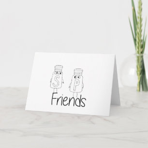 Carte Sel amusant et poivre Shakers Best Friends Besties
