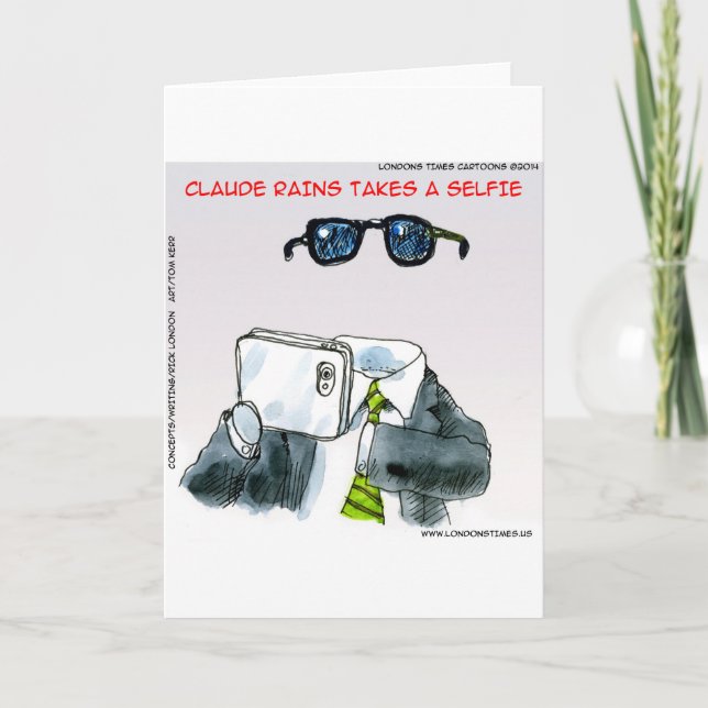 Carte Selfie invisible drôle (Devant)